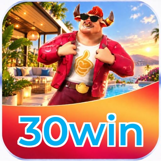 Interface da plataforma 30win mostrando slots populares e bônus de boas-vindas